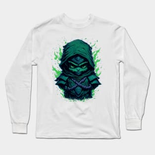 Maltese as green angry ninja Long Sleeve T-Shirt